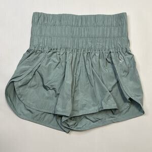 Free People Movement High Waisted Pull On Lined Shorts Womens Size Small Blue FP